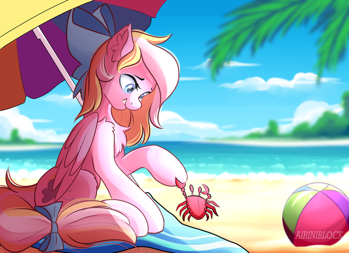Crab bites pony! Ponyart, Original Character, My Little Pony, Airiniblock