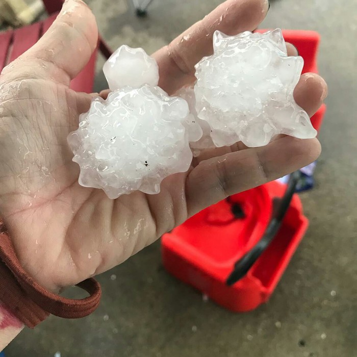 Large hail in the city of Louisville, Kentucky, USA.July 20, 2018 - USA, Hail, Kentucky, Nature, Longpost