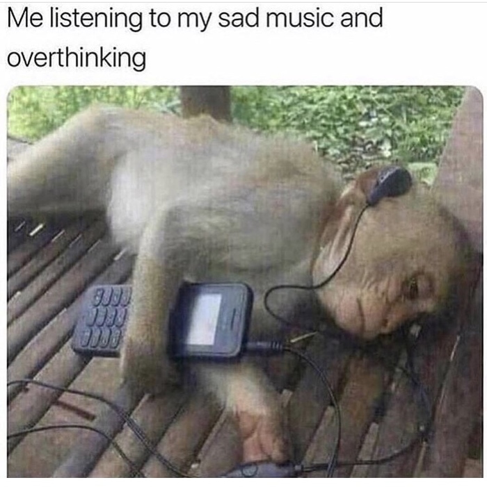 State of soul. - Sadness, 9GAG, Mood, Monkey