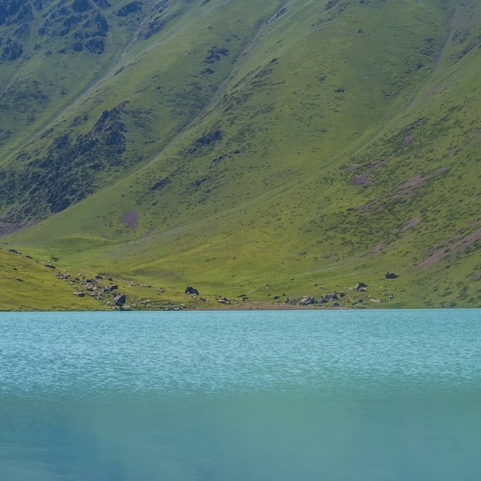 Lake Kel-Tor. - My, Blue Lake, , Kyrgyzstan, The mountains, Balance, My