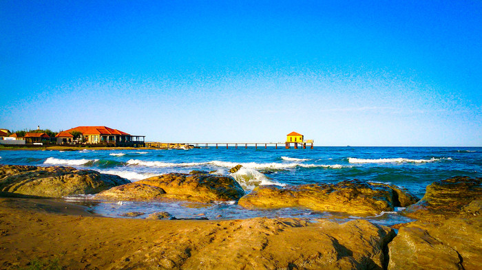 Caspian coast - My, Sea, Caspian Sea, , Nature