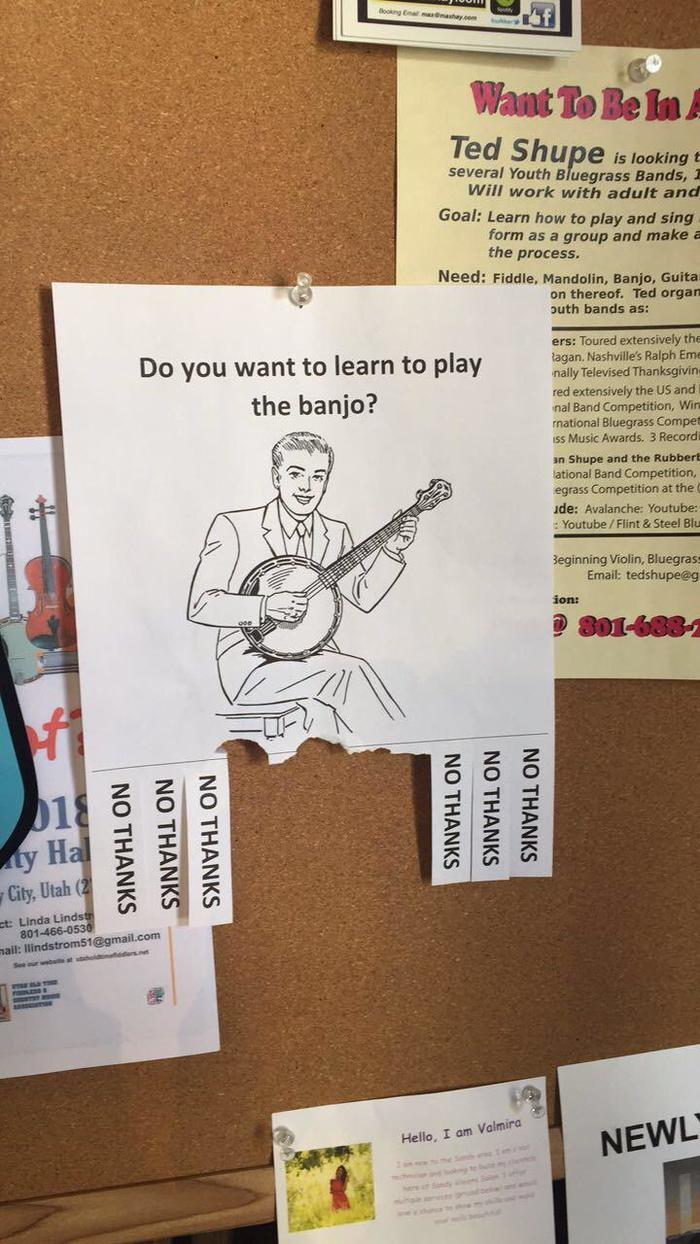 Want to learn how to play the banjo? - Banjo, Advertising, The photo