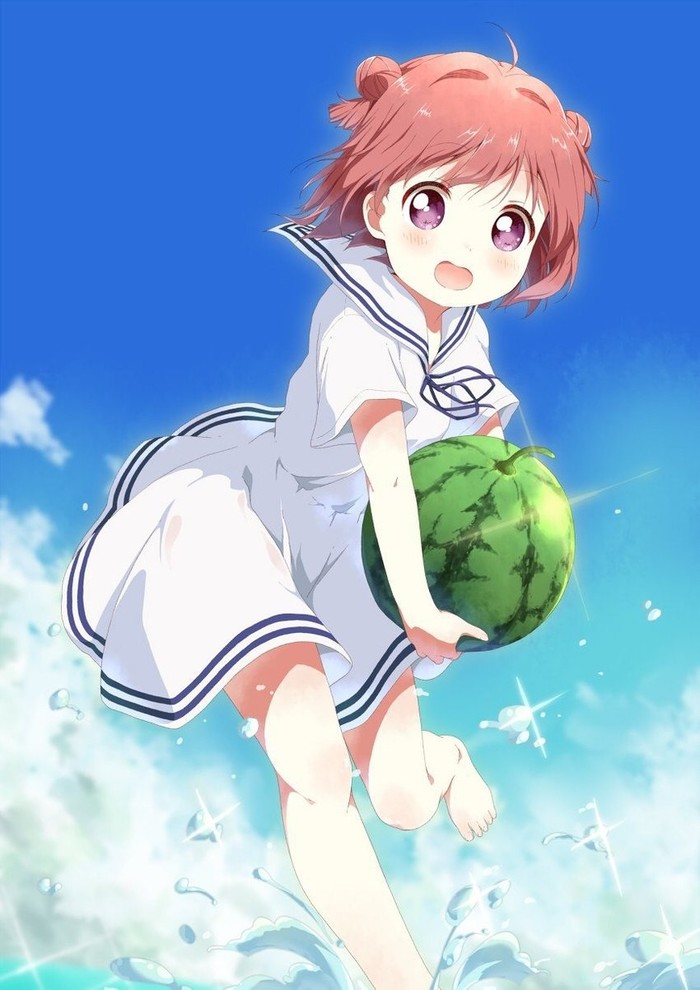 Anime Art #56 - Anime art, Yuru yuri, Loli, Watermelon