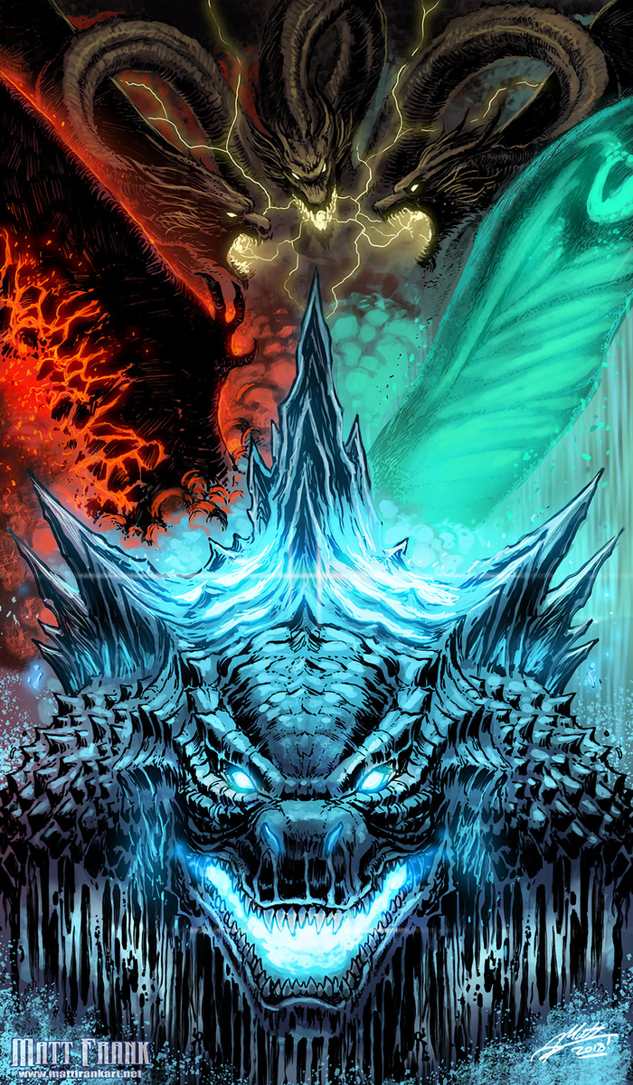 Long live the king! - Art, King Ghidorah, , , Godzilla, Kaiju