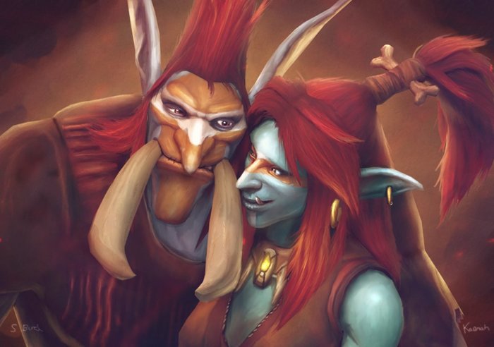 Nwankzul and Sataka commission by Kaeriah.