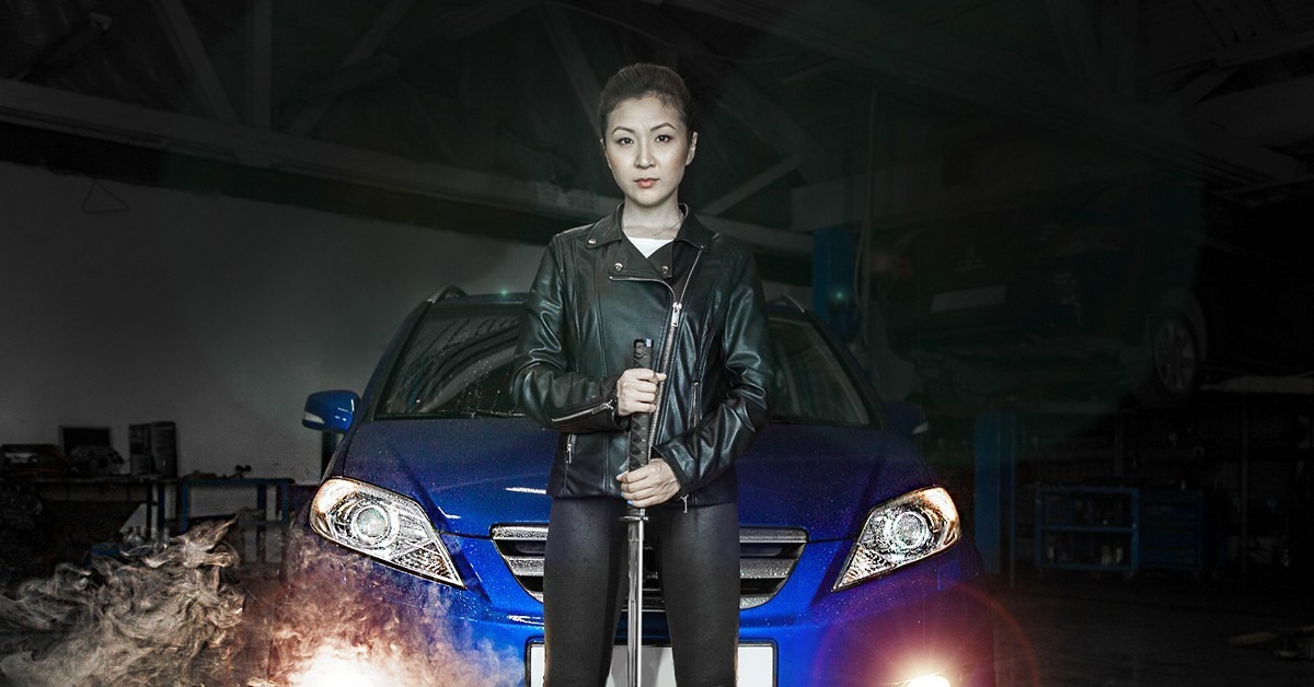 Девушка и Хонда | Пикабу