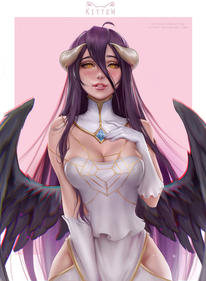 Albedo - Anime art, Anime, Overlord, Albedo, Kittew