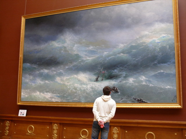Wave by Aivazovsky. Cow. - My, Wave, Aivazovsky, Russian Museum, Painting, Cow
