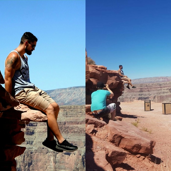 Take a picture as if over an abyss - Reddit, On the edge, Illusion, Deception, The photo, Canyon