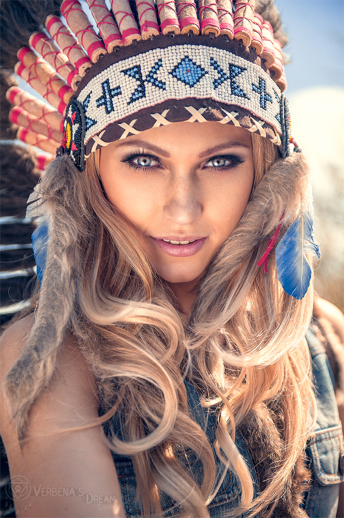     , , , ,   , Native indian, Warbonnet, Indiangirl, 