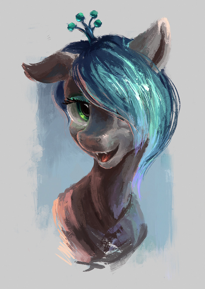 short haired pony - My little pony, Queen chrysalis, Plainoasis