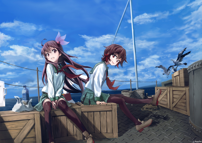 Mutsuki & Kisaragi - Kantai collection, Anime, Anime art, Kisaragi, Mutsuki