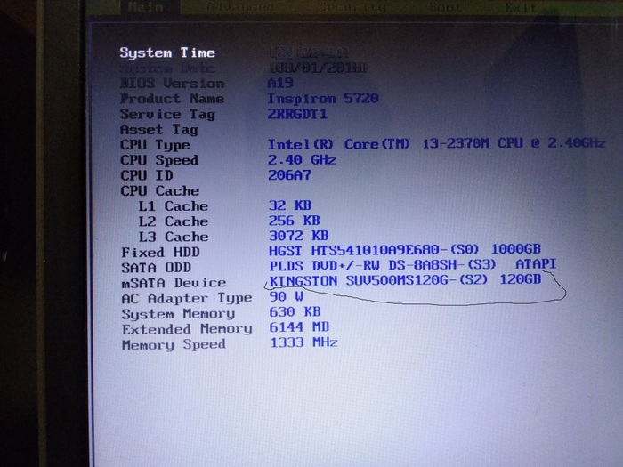 Doesn't show up in BOOT SSD - My, Msata, SSD, Dell, 5720, Longpost