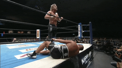 Japanese wrestling - NJPW, , Kenny Omega, Tomohiro Ishii, Japan, Wrestling, GIF