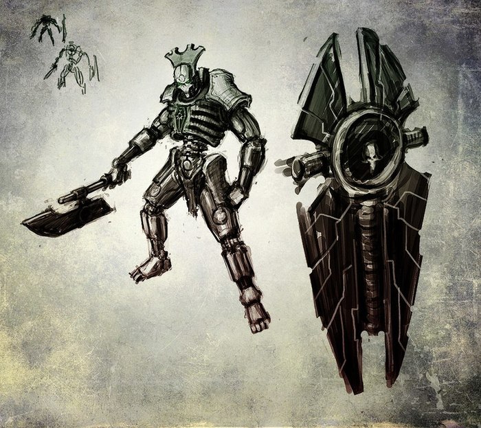 Necron post. - Warhammer 40k, Wh Art, Necrons, Necron Lord, , , Longpost