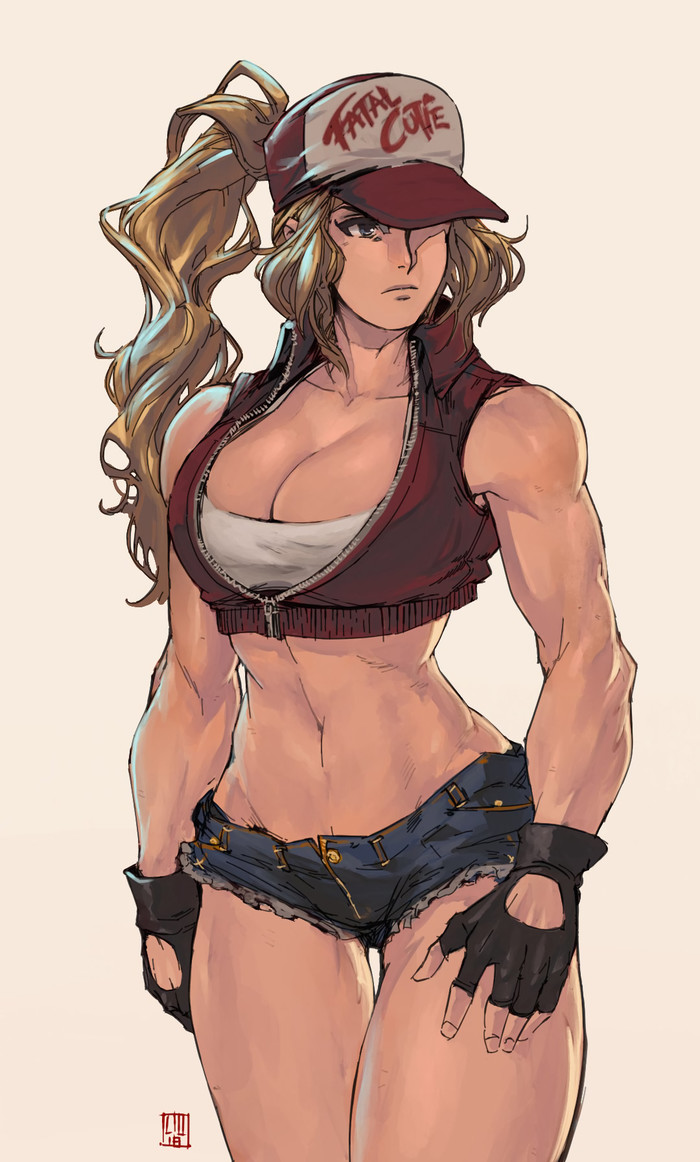 Terry Bogard - Dsloogs, Art, Strong girl, Terry bogard, Fatal Fury, Snk heroes tag Team frenzy, Rule 63, Fitonyashka