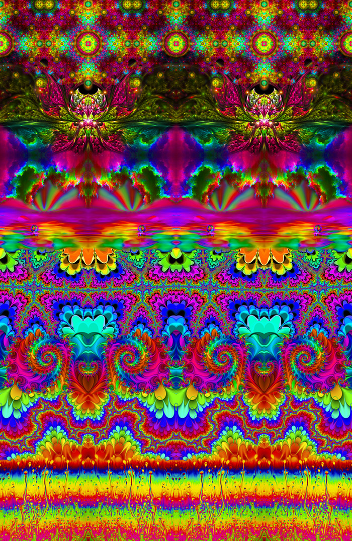 Коллаж-слияние Фракталы, Коллаж, Хобби, Плакат, Длиннопост