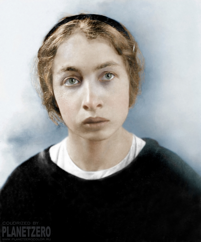 Feiga Reutblat (Fanny Kaplan) early 1900s - My, Fanny Kaplan, The photo, Colorization, Colorized by planetzero