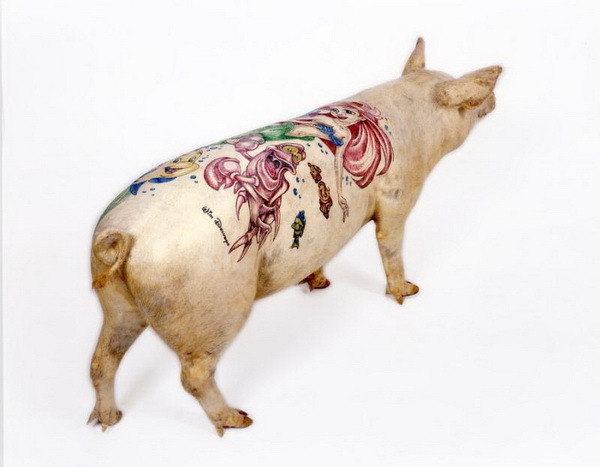 Pig tattoo - Pig, Farm, Tattoo, Longpost