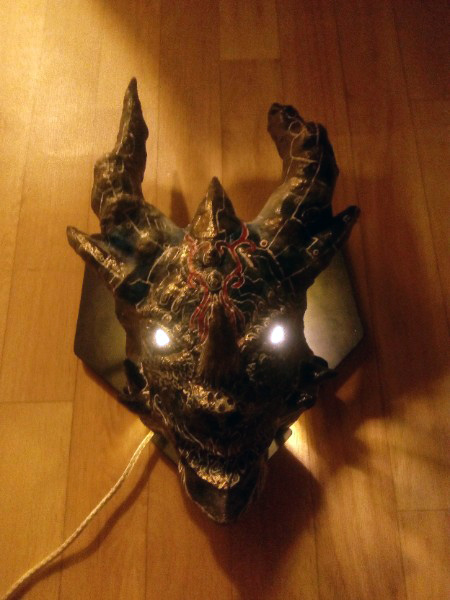 Night light dragon head - My, The Dragon, Night light, Lamp, I share, Longpost