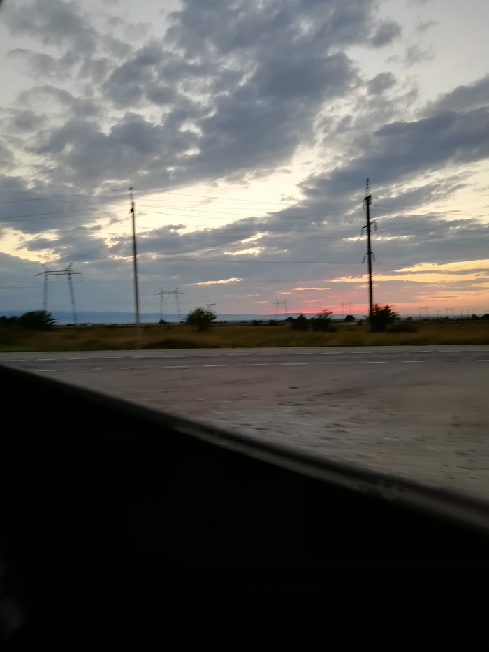 Evening, evening, evening - My, Evening, Sky, Grass, The photo, Longpost