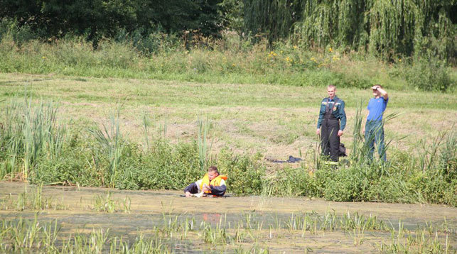 In Lyakhovichi, rescuers pulled three storks out of the river - Stork, Rescuers, Good deeds, Ministry of Emergency Situations, Longpost