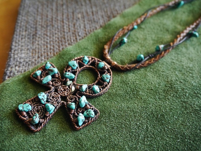 Pendant Ankh - My, Wire wrap, Copper jewelry, Ankh, Longpost