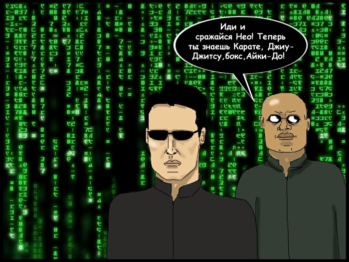 The green code from the MATRIX turned out to be a sushi recipe)) - My, Humor, Comics, Longpost, Matrix