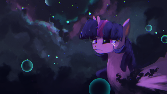  My Little Pony, Ponyart, Twilight Sparkle, Hierozaki, MLP Sad