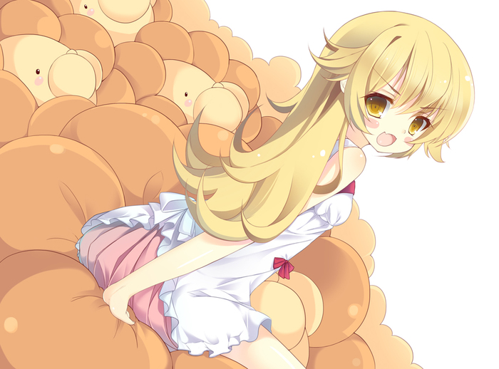 They are really beautiful.) - Anime art, Loli, Donuts, Shinobu oshino, Monogatari series