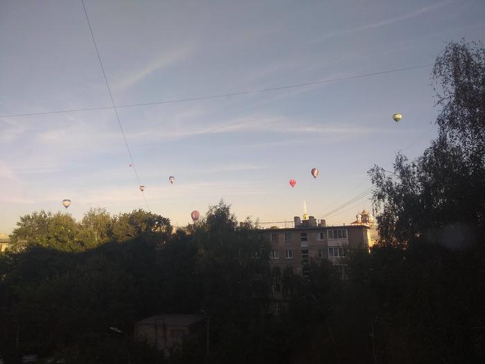August, the balloons have arrived - My, Morning, Ryazan, Balloon, The photo