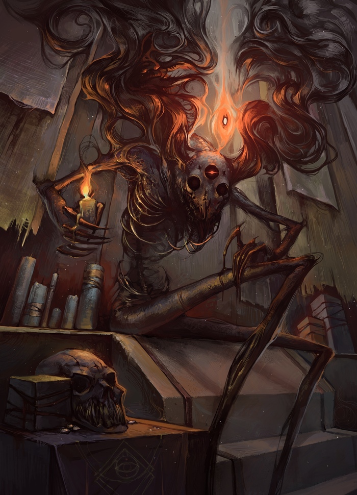 Картинки для альбом-проекта EVILBOOK (Часть2) Evilbook, Ужасы, Иллюстрации, Чудовища, Альбом, Длиннопост, Картинки, Арт