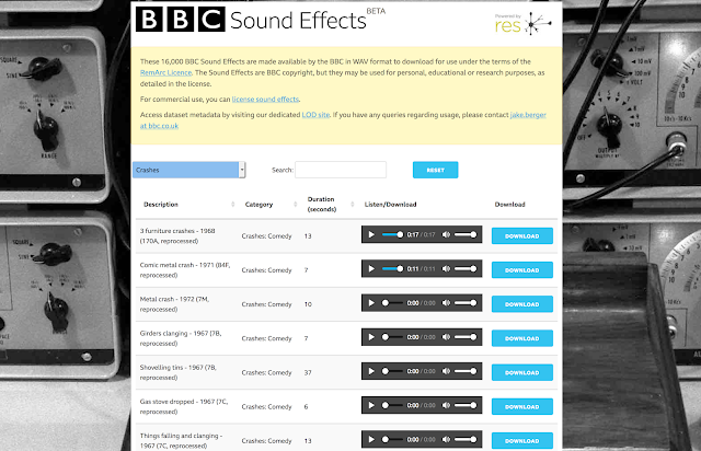 The BBC has released its 16,000 sound effects library to the public for FREE for personal or educational projects. - BBC, Sound, Open access, Freebie