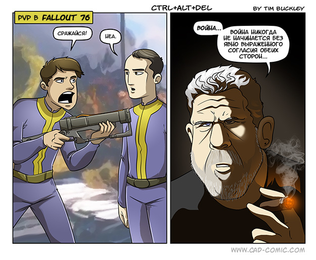 She has changed - Ctrl Alt Del, Comics, Fallout 76, PVP, War never changes