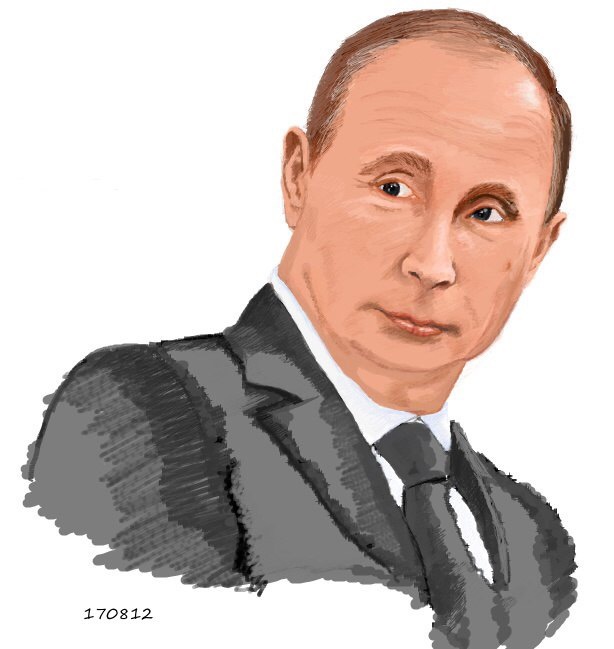 Лицо путина рисунок