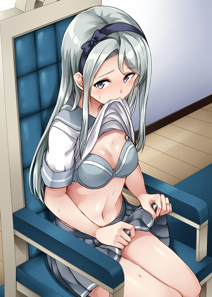 Sagiri (Artist: Kamelie) - NSFW, Kantai collection, Kamelie, Anime, Anime art, Sagiri, Underwear, Longpost