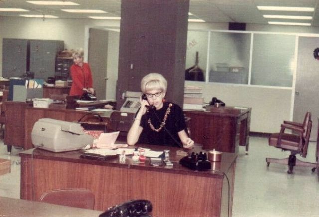 Office life in the 60s. - Office, Office weekdays, 60th, The photo, Longpost