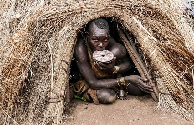 The unusual beauty of the girls of the Mursi tribe - beauty, Tribe, Longpost, Mursi tribe, Tribes