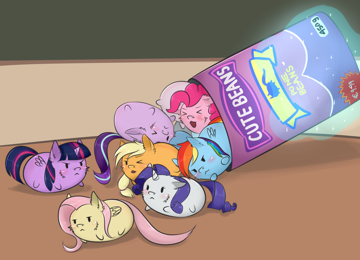 Ponies Cute Beans Starlight Glimmer, Mane 6, , Ponyart, My Little Pony