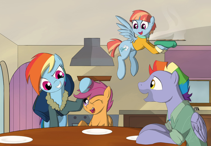 Homecoming - My little pony, Scootaloo, Rainbow dash, Windy Whistles, Bow Hothoof