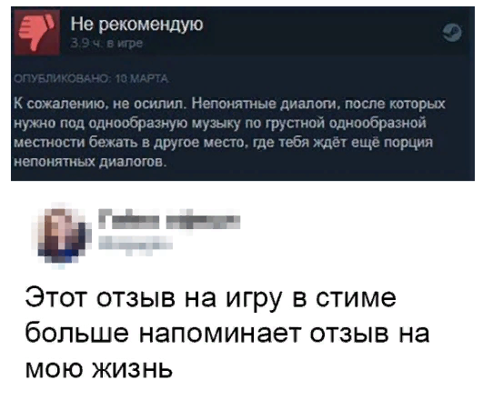 Отзыв на жизнь - Отзыв, Жизнь, Steam, Twitter, Скриншот, Компьютерные игры