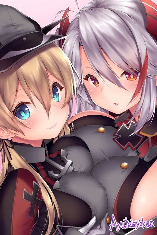 Prinz Eugen - NSFW, Kantai collection, Prinz Eugen, Azur lane, Crossover, Boobs, Anime art, Anime