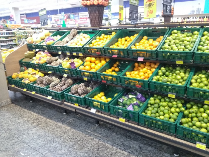 Apples are more expensive than mangoes or an ordinary Brazilian supermarket from the inside - My, Brazil, Latin America, Food, Products, Abroad, Longpost
