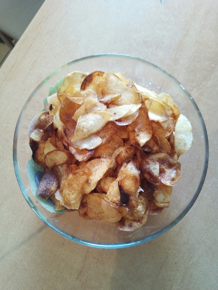 These are not chips from the store))) - My, Kitchen, Recipe, Cooking, Men's cooking, League of Cooking, French fries, Chef, Crisps, Longpost