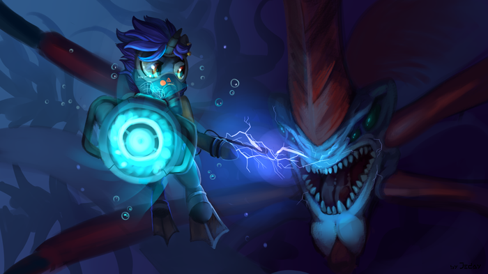  My Little Pony, Ponyart, Original Character, , Subnautica, Jedayskayvoker, -