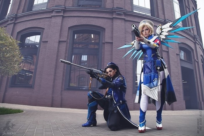 Cosplay Overwatch, Ana Amari, Mercy, , ,  , Imbloodalice, Lady Melamori