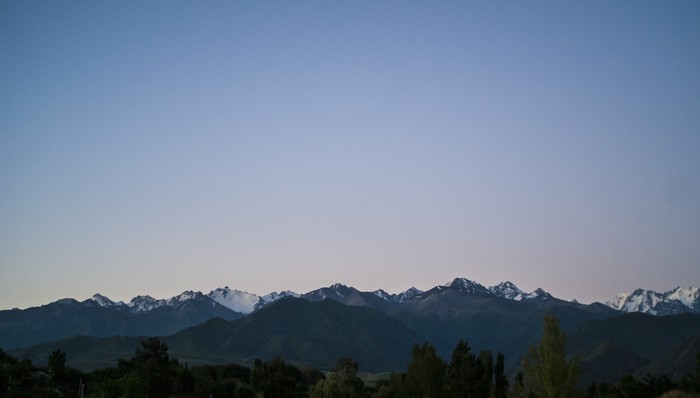 Relief - My, Relief, The mountains, Sky, dawn, Kyrgyzstan