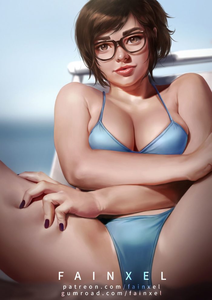 Mei! - NSFW, Fainxel, Overwatch, Mei, Красивая девушка, Игры, Длиннопост