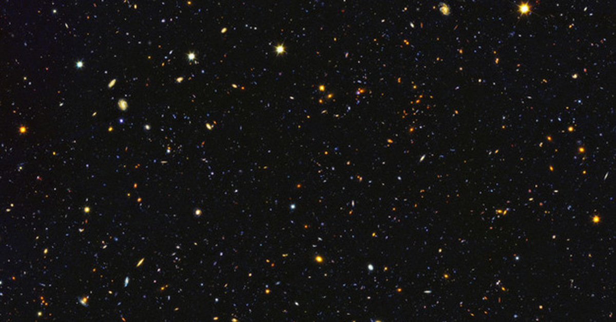 Deep field. Hubble Deep field. Weltall. Space Panorama.