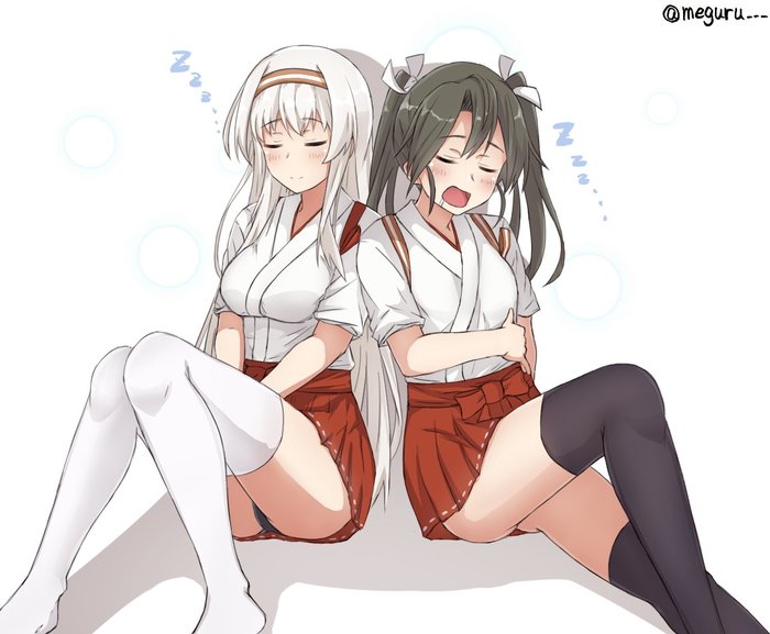 Задремали - Kantai Collection, Shoukaku, Zuikaku, Аниме, Anime Art